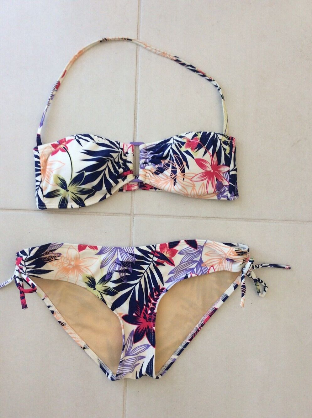 French Connection Bikini Swimwear Multicolor Floral Swimsuit